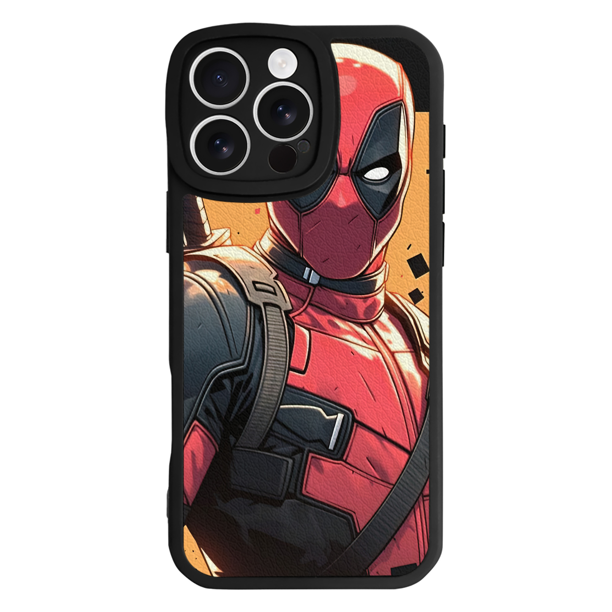 （画像用） Deadpool デッドプール 【iPhone 16シリーズ対応】シリコンスマホケース（レザー調） 材質：シリコン